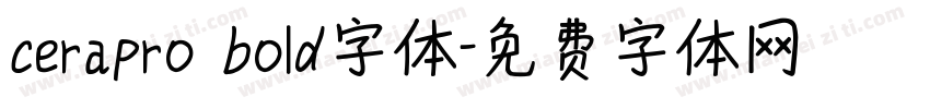 cerapro bold字体字体转换
